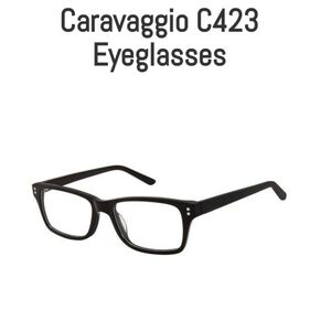 NWOT black unisex caravaggio eyeglass frames C423